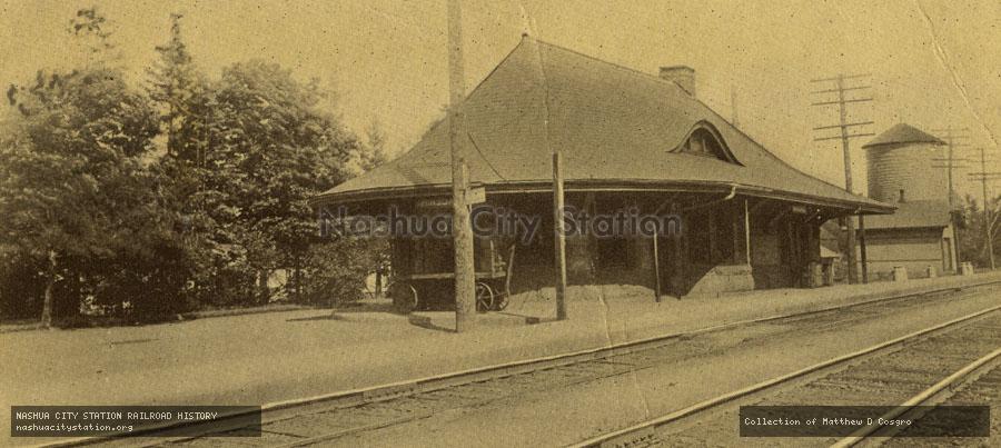 Postcard: Railroad Station, Hinsdale, Massachusetts